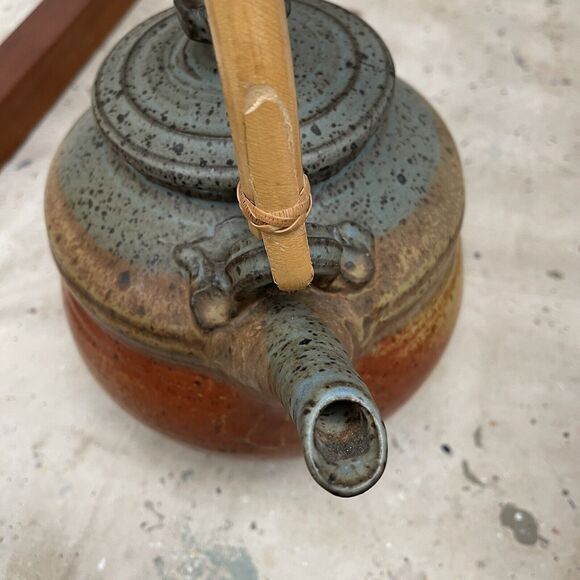 Rare Vintage Wally Schwab Flameware Ceramic Teapot w/ 2 Mugs - Picture 15 of 15